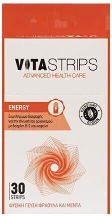 Vitastrips Energy Συμπλήρωμα Διατροφής για Τόνωση και Ενέργεια, 30τμχ - 